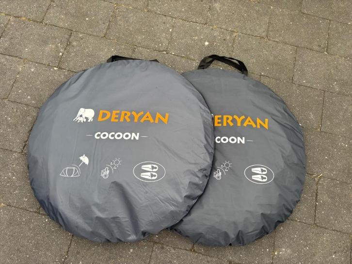 Deryan pop up tent (2 stuks), Caravans en Kamperen, Tenten, tot en met 2, Zo goed als nieuw, Ophalen