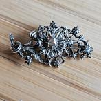 Antieke met roosgeslepen diamanten broche, Sieraden, Tassen en Uiterlijk, Antieke sieraden, Ophalen of Verzenden, Zilver, Broche