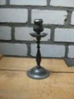 Tinnen kandelaar Hoogte 17,5 cm, Ophalen of Verzenden, Gebruikt, Overige materialen, Minder dan 25 cm