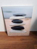 canvas poster op houten lijst stapel stenen, Ophalen, Minder dan 50 cm, Zo goed als nieuw, Foto of Poster