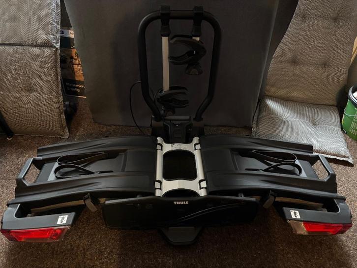 Thule Fietsendrager Easy Fold XT F2 model 9655, Auto diversen, Fietsendragers, Zo goed als nieuw, Trekhaakdrager, 2 fietsen, Elektrische fiets