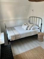 Bed, Ophalen, Zwart, 140 cm, Zo goed als nieuw