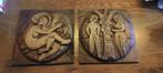 Twee handgemaakte houten werken, Antiek en Kunst, Ophalen of Verzenden