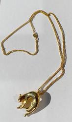 kettinghanger / broche Panter met ketting verguld /doublé, Sieraden, Tassen en Uiterlijk, Kettingen, Overige materialen, Met edelsteen