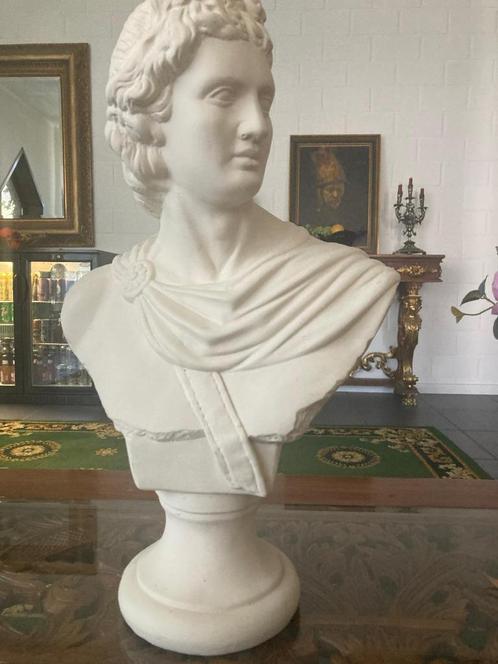 Oude grote buste van Apollo i.z.g.st 50cm hoog, Antiek en Kunst, Curiosa en Brocante, Ophalen