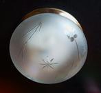 Vintage Plafondlamp / Plafonniere met Facetgeslepen Kelk, Huis en Inrichting, Ophalen of Verzenden, Glas, Vintage / Mid Century