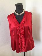 NIEUWE RODE GLANS ZIJDEN BLOUSE VAN AIRFIELD MAAT 42, Maat 42/44 (L), Nieuw, Ophalen of Verzenden, Airfield
