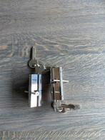 Cilinderslot met sleutels, Doe-het-zelf en Verbouw, Hang- en Sluitwerk, Ophalen, Nieuw, Chroom, Slot