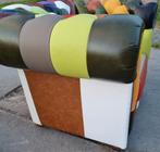 Chesterfield Patchwork Multicolor fauteuil leer + BEZORGING, Huis en Inrichting, Chesterfield, Nieuw, Ophalen of Verzenden, 100 tot 125 cm