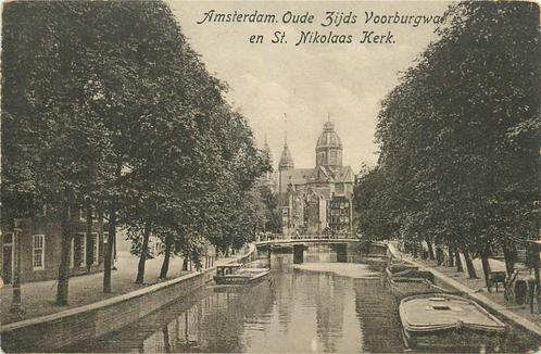 (381-142-045) Amsterdam St. Nikolaas kerk, Verzamelen, Ansichtkaarten | Nederland, Noord-Holland, Ophalen of Verzenden