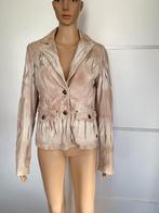 H1005 Luxe echt-leren jasje maat S=36 blazer colbert leer