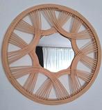 Rotan rieten spiegel rond 44cm, Huis en Inrichting, Woonaccessoires | Spiegels, Ophalen, Minder dan 50 cm, Rond, Zo goed als nieuw