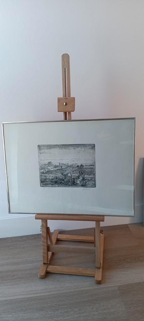 een 3-Luik, genummerd, gesigneerd, gelijst, Antiek en Kunst, Kunst | Etsen en Gravures, Ophalen of Verzenden