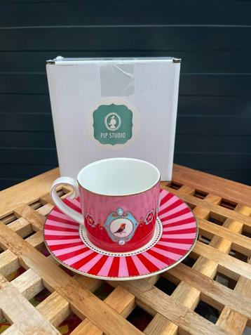 Pip studio love birds cappucino kop&schotel 200 ml nieuw beschikbaar voor biedingen