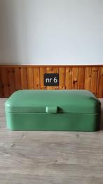 EMAILLE RESEDA GROENE BROODTROMMEL., Ophalen of Verzenden