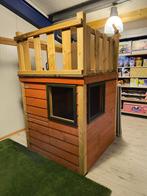 Houten speeltoren, Kinderen en Baby's, Speelgoed | Buiten | Speeltoestellen, Ophalen, Nieuw, Glijbaan