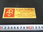 sticker Maasdijk A. van Rijn bv Elektro Technisch Buro, Verzamelen, Stickers, Ophalen, Zo goed als nieuw, Bedrijf of Vereniging