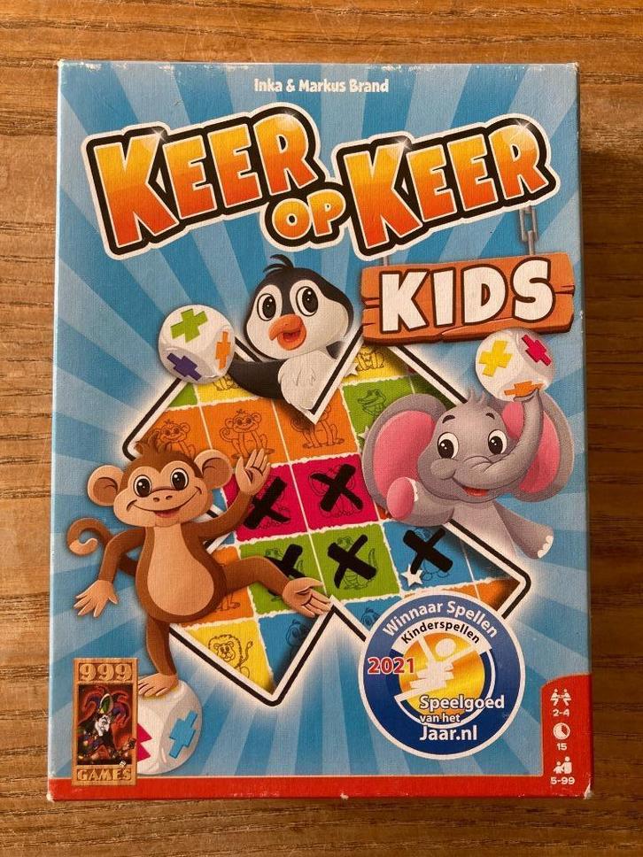 999 games - Keer op keer kids (2-4 spelers, 5+jr) dobbelspel, Hobby en Vrije tijd, Gezelschapsspellen | Overige, Gebruikt, Een of twee spelers