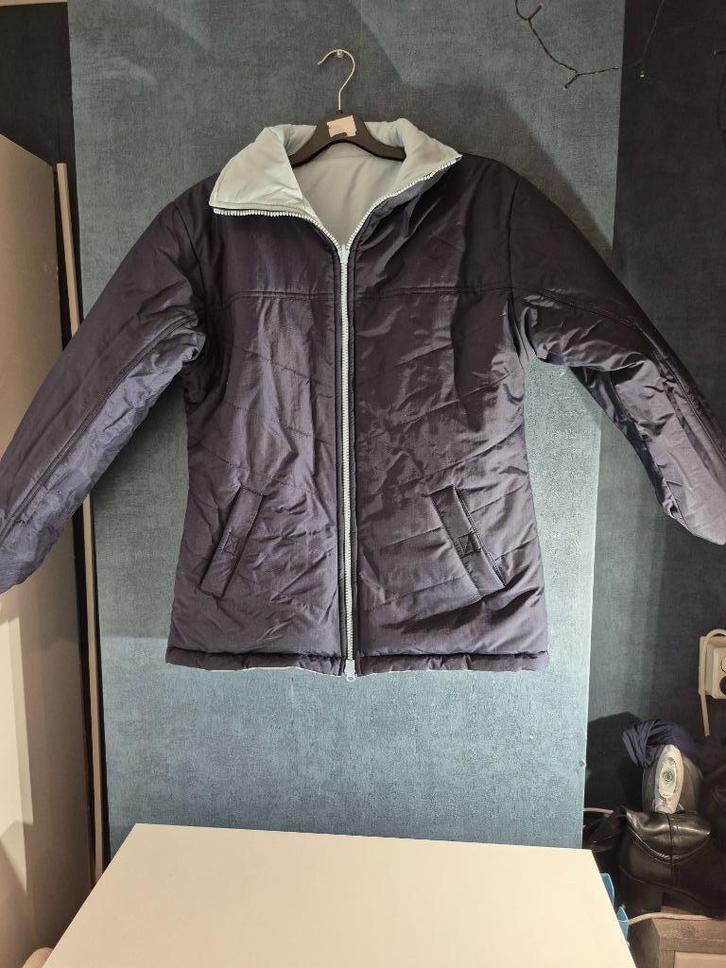 mooie dubbelzijdige dames jas , maat M *37*, Kleding | Dames, Jassen | Winter, Zo goed als nieuw, Maat 38/40 (M), Blauw, Ophalen of Verzenden