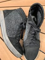 Ganter , half hoge sneakers met rits en veters. Mt6.5 H, Ophalen of Verzenden, Zo goed als nieuw, Zwart, Sneakers of Gympen