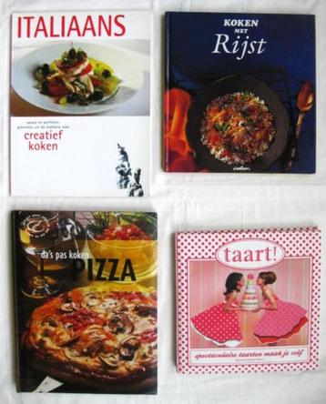 Kookboeken Taart/Pizza/Rijst/ Italiaans 4 stuks €4 Nieuw beschikbaar voor biedingen
