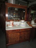antiekemahonie commode kaptafel marmer blad spiegel 325,00, Ophalen, 100 tot 150 cm, 200 cm of meer, Zo goed als nieuw