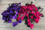 Carnaval loopgroep / 22x rose + 20x paars strik of strikjes, Ophalen of Verzenden, Zo goed als nieuw, Carnaval