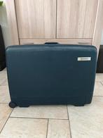 Te koop donkerblauwe harde koffer, Gebruikt, Hard kunststof, 45 tot 55 cm, Slot