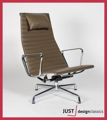 Vitra Eames ea124 Taupe Leder Chroom beschikbaar voor biedingen