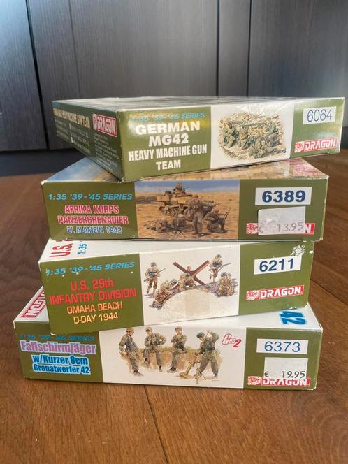 4 X Dragon militaire figuren ww2 1:35, Hobby en Vrije tijd, Modelbouw | Figuren en Diorama's, Nieuw, 1:35 tot 1:50, Verzenden