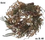Krans goudkleur Diam. 40 Gold, Verzenden, Nieuw