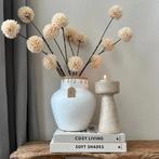 Ibiza vaas wit, Wit, Aardewerk of Porselein, Nieuw, Ophalen of Verzenden