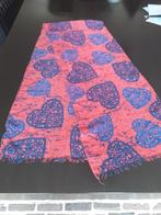 Mooi sjaaltje, koraal met blauwe hartjes., Kleding | Dames, Ophalen of Verzenden, Zo goed als nieuw, Maat 36 (S), Sjaal