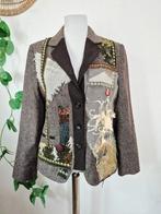 Upcycled unieke Scrap-Art blazer met wol L, Kleding | Dames, MINT UPCYCLING, Ophalen of Verzenden, Zo goed als nieuw, Maat 42/44 (L)