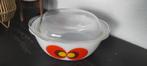 Vintage ovenschaal melkglas Jena Glas pauwenogen, Huis en Inrichting, Keuken | Servies, Gebruikt, Ophalen of Verzenden, Overige stijlen