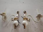 2 wandlampjes wandlamp brocante, Huis en Inrichting, Lampen | Wandlampen, Ophalen of Verzenden, Gebruikt, Metaal