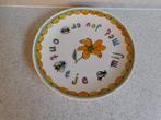 Ontbijtbord 20 cm. "Ontbijtje bij mij met jou erbij" Pickwic, Huis en Inrichting, Ophalen of Verzenden, Zo goed als nieuw, Bord(en)
