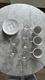️ Nespresso Koffiekopjes – 6 Glazen, 3 Witte, 4 Schotels, Huis en Inrichting, Keuken | Servies, Ophalen of Verzenden
