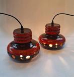 Set Vintage Herda Fat Lava Hanglampen, Huis en Inrichting, Lampen | Hanglampen, Ophalen of Verzenden, Zo goed als nieuw, Minder dan 50 cm