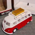 Volkswagen T1 Spijlbus rood/wit & blauw/wit 8,5 cm, Motor, Ophalen of Verzenden, Zo goed als nieuw