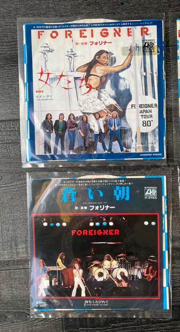 2 foreigner 7 inch japan single promo + 1x journey 1 x perry beschikbaar voor biedingen