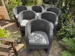 Tuinstoelen | 6x | Borek Lugano stoel onyx, Ophalen, Kunststof, 6 zitplaatsen, Zo goed als nieuw