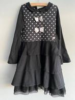 A’dee jurk zwart wit laagjes stippen strik maat 110 kraagje, Kinderen en Baby's, Gebruikt, Meisje, Ophalen of Verzenden, A’dee