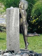 Bronzen Waterfontein met Jongetje, Ophalen, Gebruikt, Metaal, Mensenbeeld