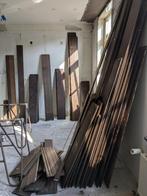 Wengé houten vloer planken, ongeveer 55 m2, Doe-het-zelf en Verbouw, Hout en Planken, Ophalen, Gebruikt, Minder dan 25 mm, Plank