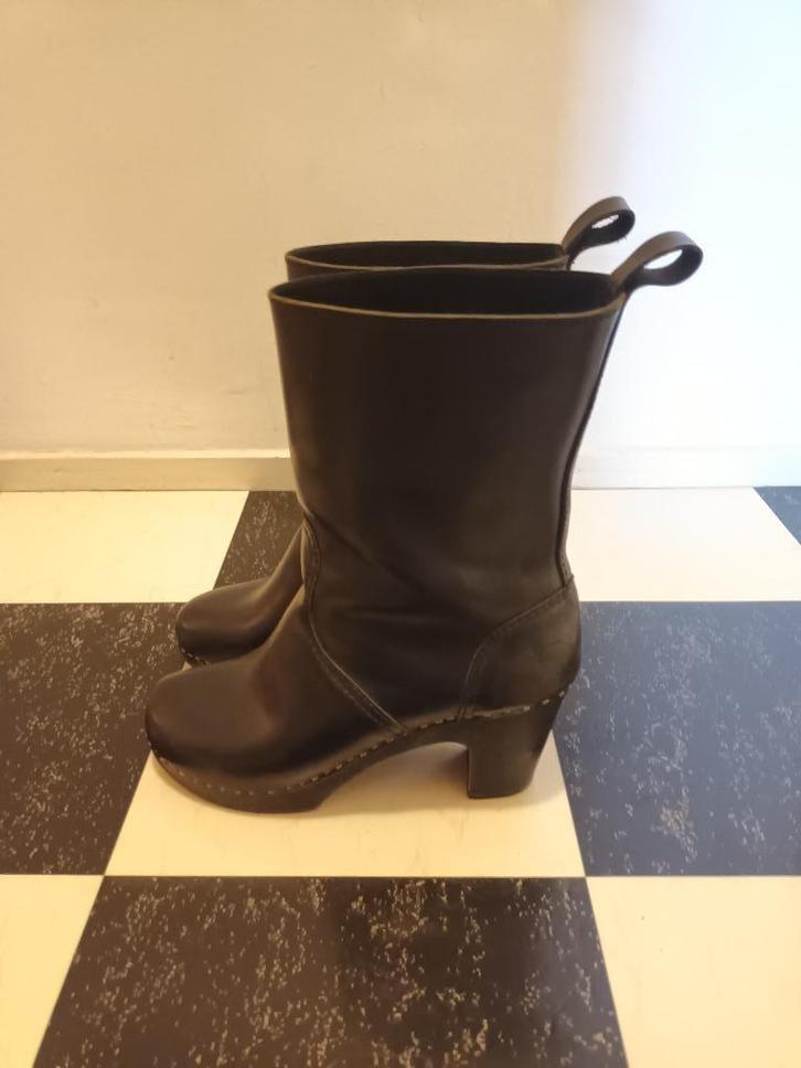 Hasbeens Zwart ZGAN Halfhoge klomplaars!!, Kleding | Dames, Schoenen, Zo goed als nieuw, Hoge laarzen, Zwart, Ophalen of Verzenden