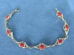 Antieke armband met koraal in 8 karaat goud, Ophalen of Verzenden, Goud, Armband