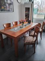 6 personen eettafel met 6 stoelen, Huis en Inrichting, Complete eetkamers, Ophalen, Gebruikt