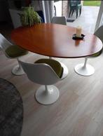 Vintage design Rudi Bonzanini tulip eettafel walnoot knoll, Huis en Inrichting, Tafels | Eettafels, Ophalen of Verzenden, Zo goed als nieuw