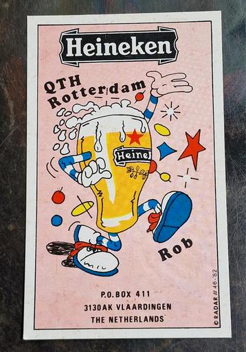 68) QSL KAART HEINEKEN  RADAR 46 - 82 beschikbaar voor biedingen